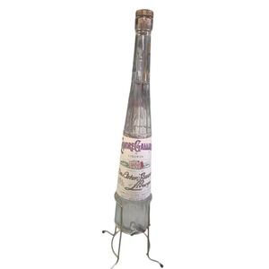 Vintage Liquore Galliano Glass Bottle Decanter with Spigot and Metal Stand 32"